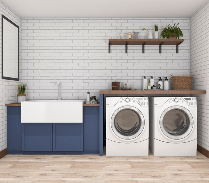organized laundry room