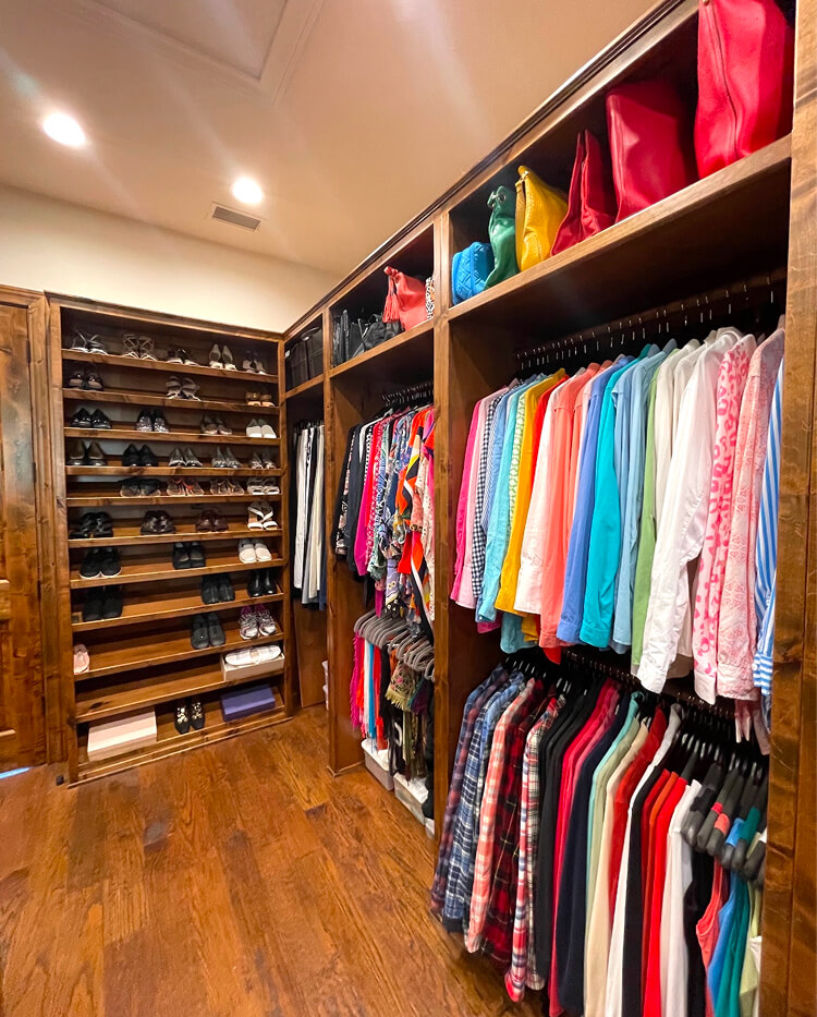 luxury custom wood closet organizer