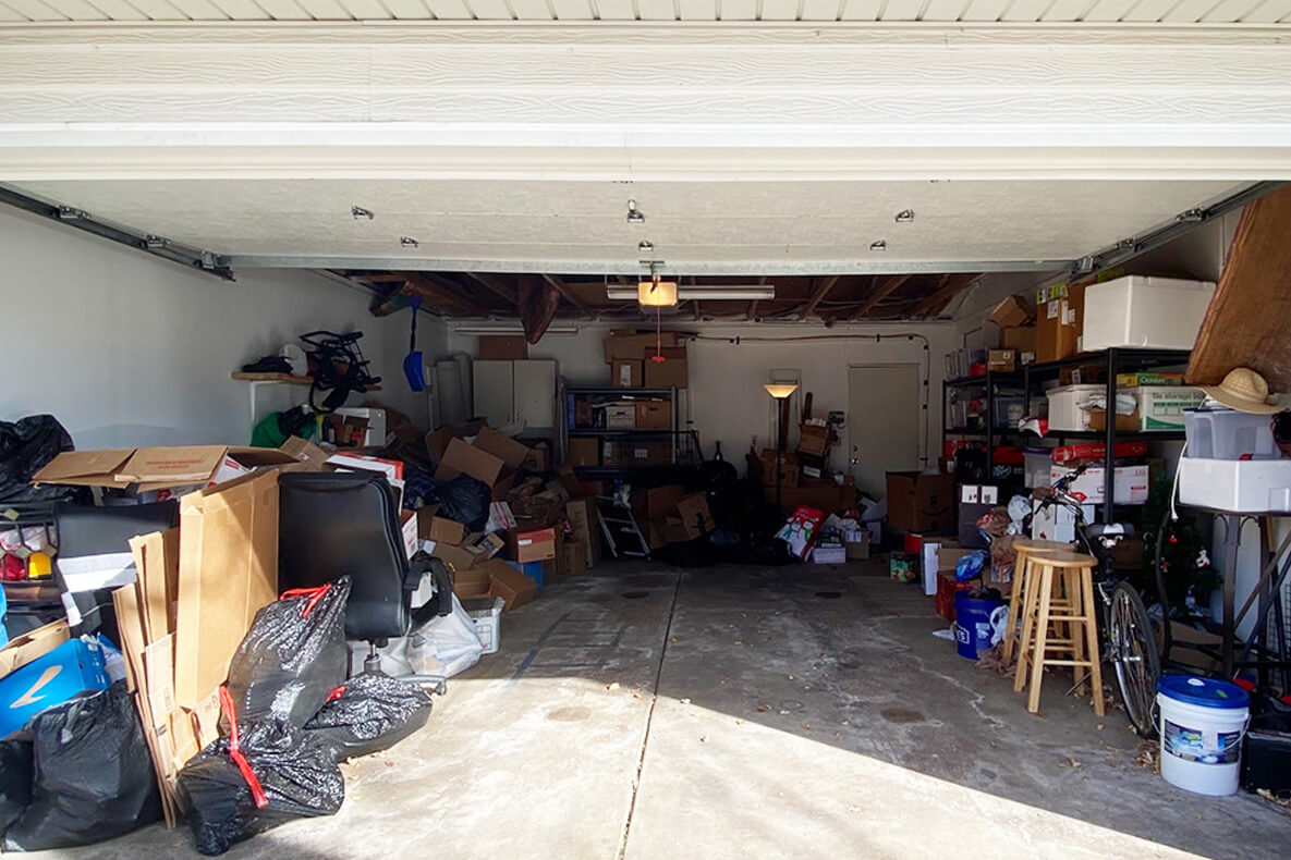 disorganized garage