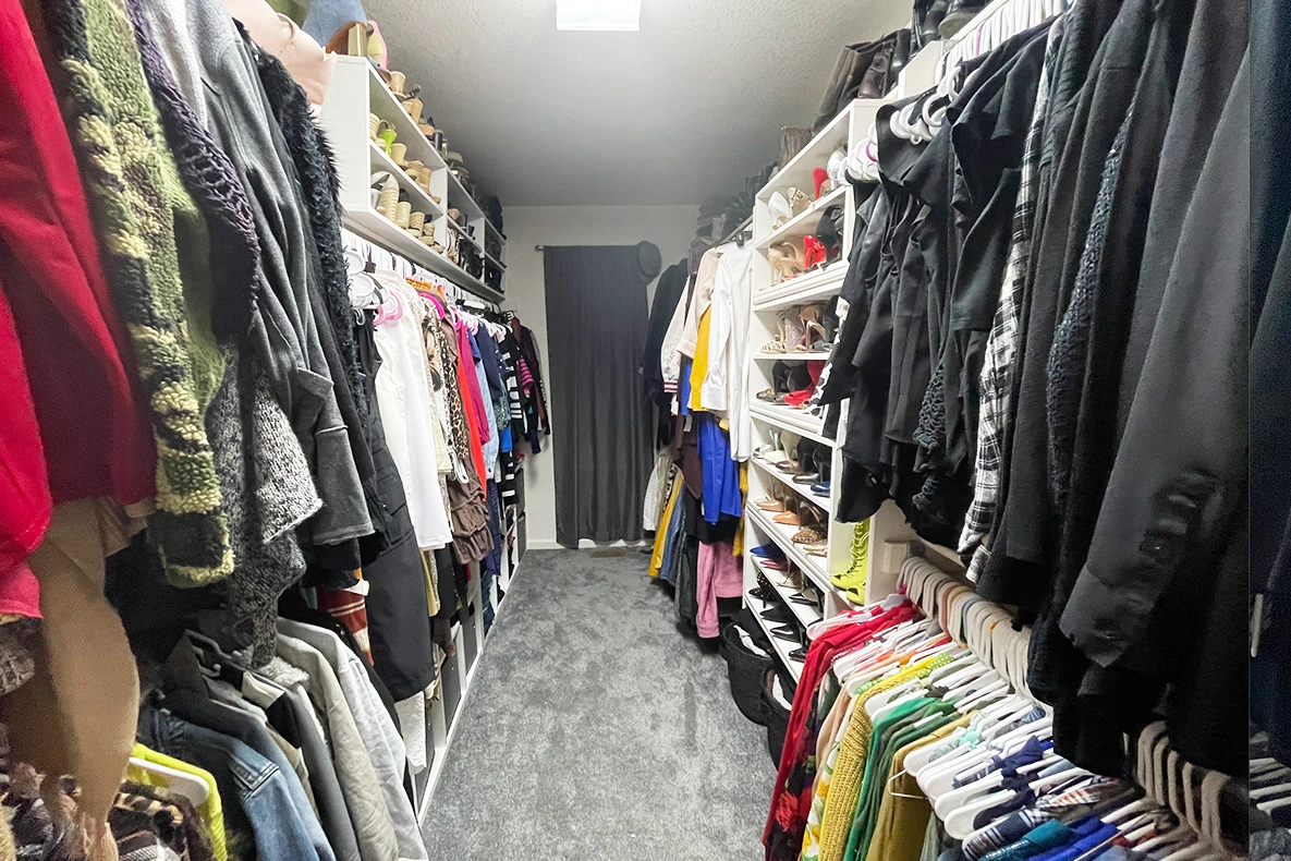 Closet after home organizing