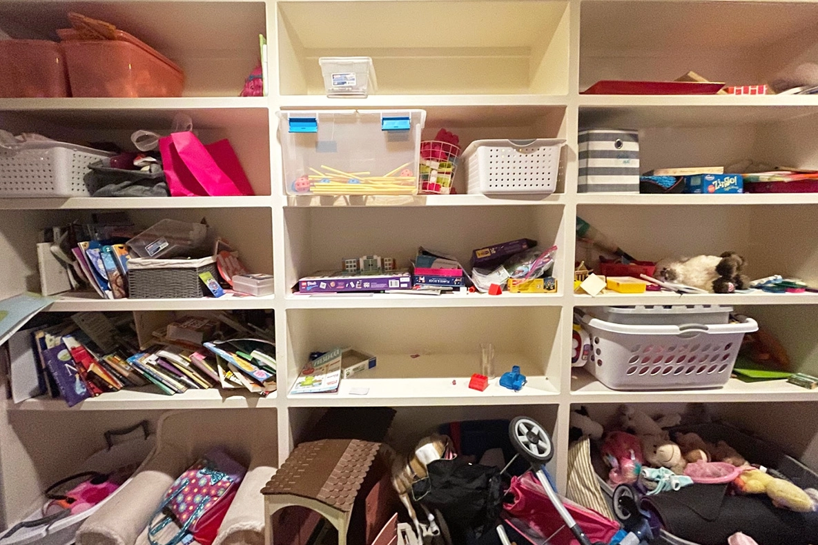 Craft room before home organizing