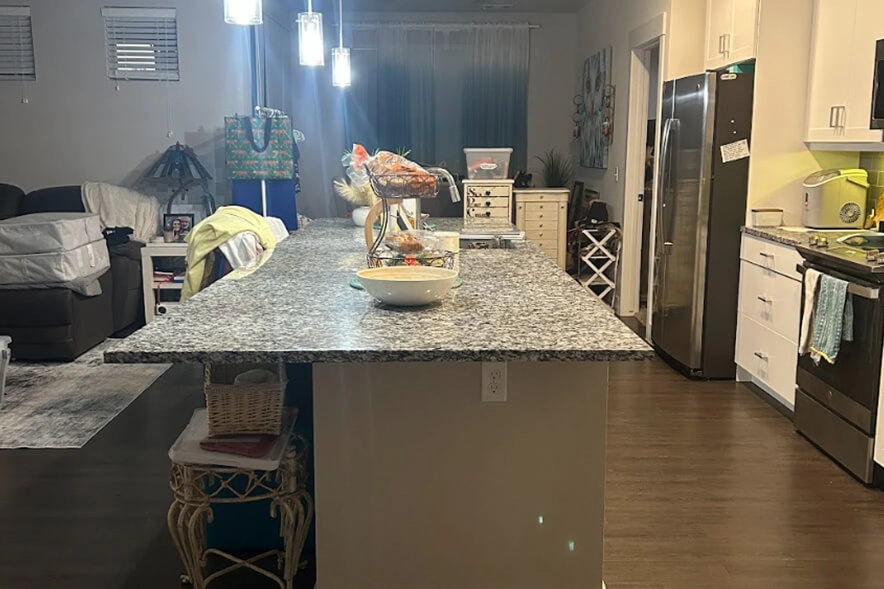 Living area after room organizing
