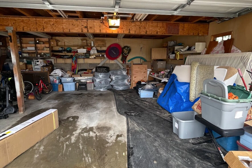 Storage room before organizing