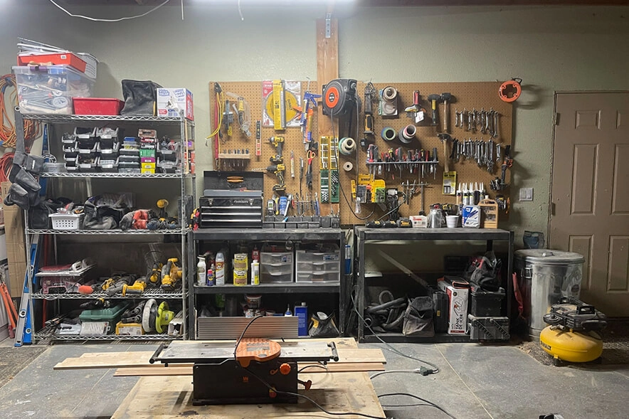 Workshop after decluttering